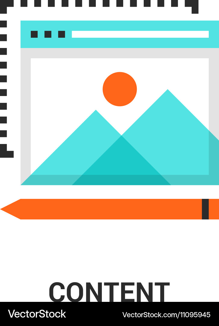 Content icon concept Royalty Free Vector Image