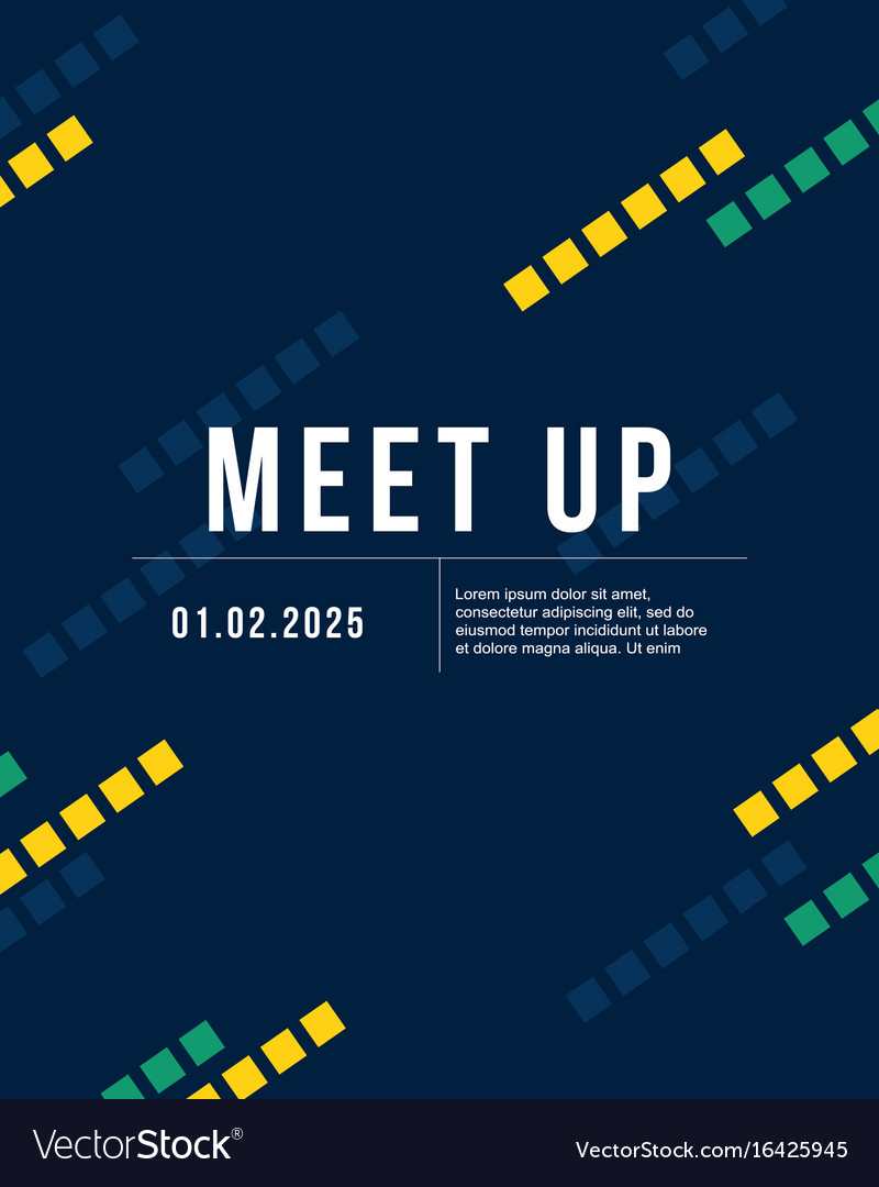 Cool colorful background meet up collection card