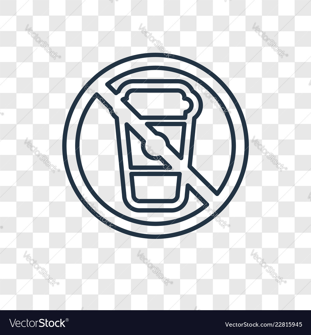 Exit concept linear icon isolated on transparent vector image Exit concept linear icon isolated on transparent