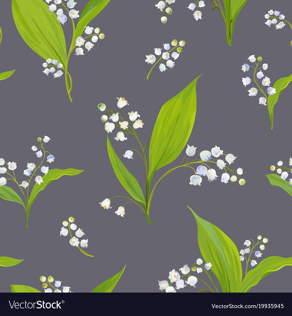 Floral seamless pattern with watercolor lily Vector Image