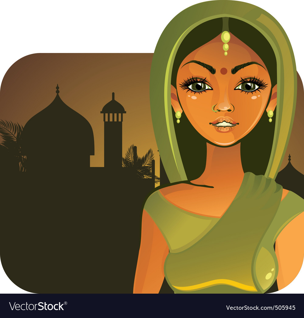 Indian girl Royalty Free Vector Image - VectorStock