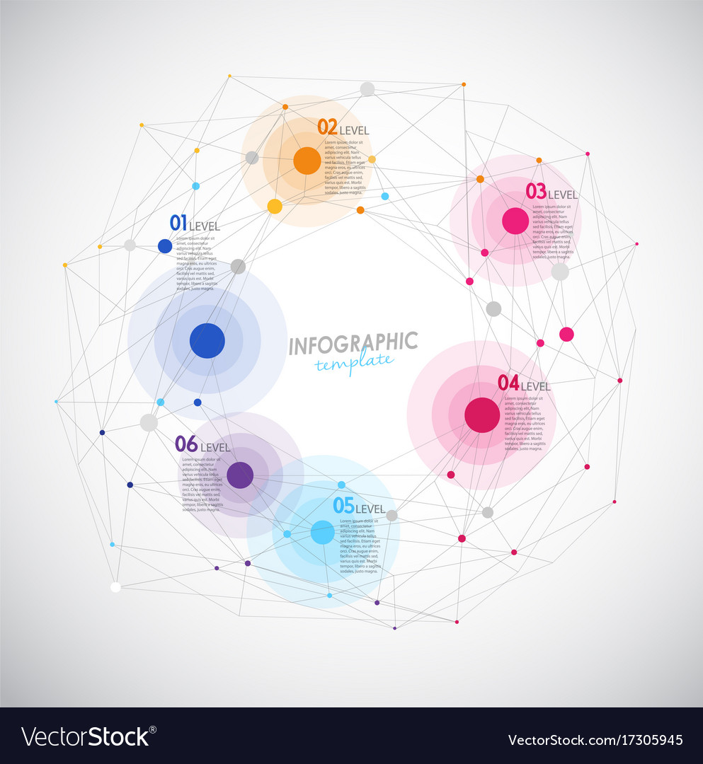 Infographic overview template with colorful