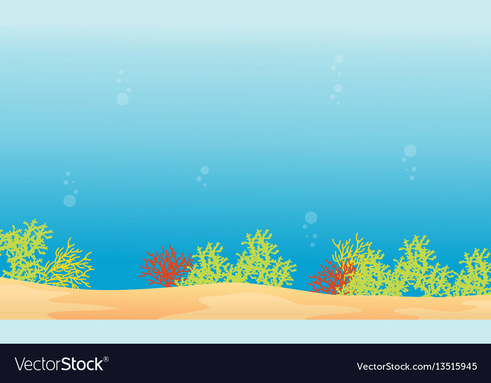 Landscape of reef on ocean style