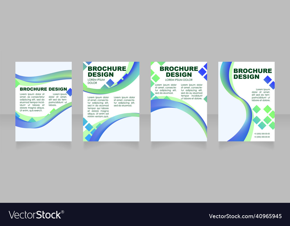 Museum guide blank brochure layout design info vector image Museum guide blank brochure layout design info