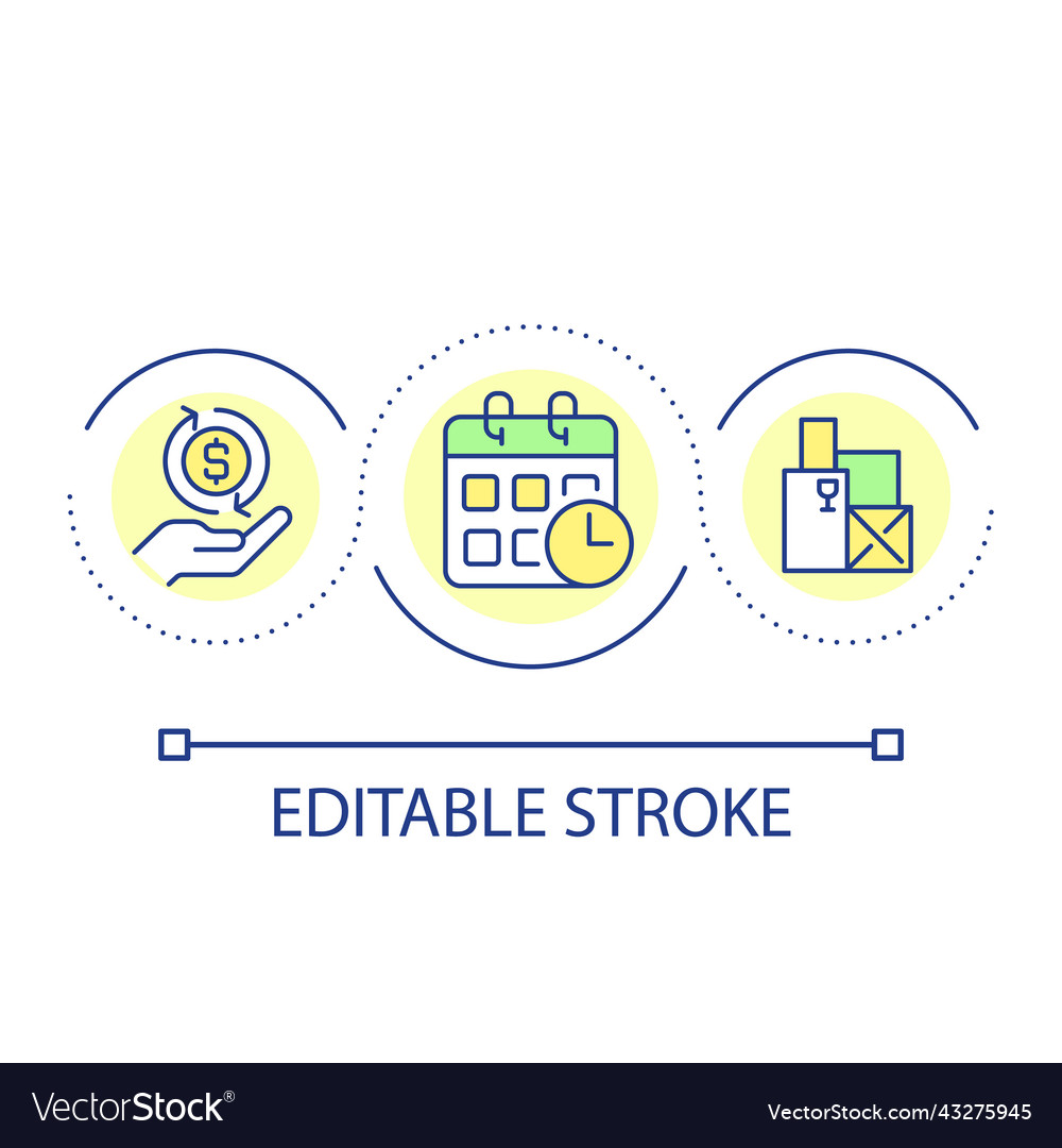 Purchase order processes loop concept icon Vector Image Purchase order processes loop concept icon