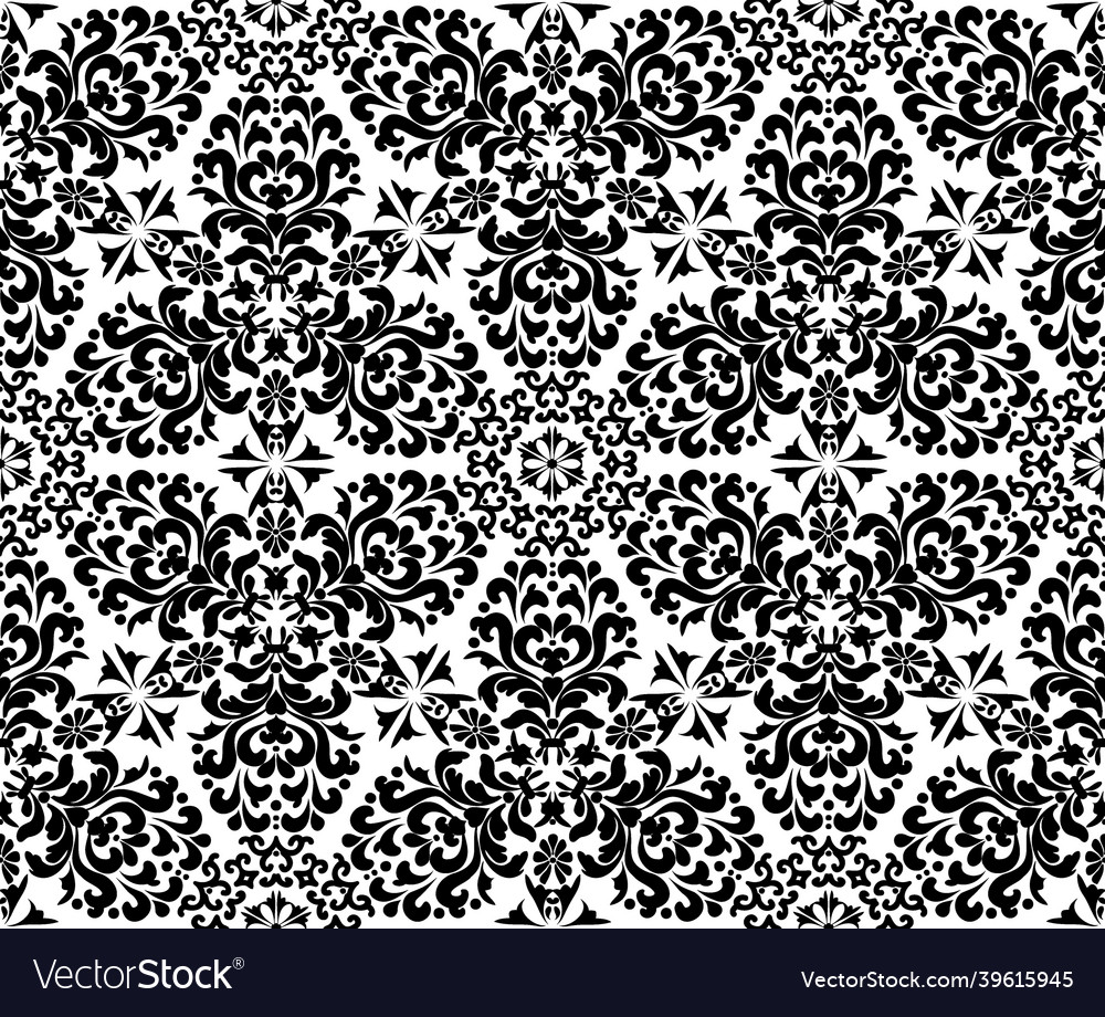 Rich damask ornament seamless pattern