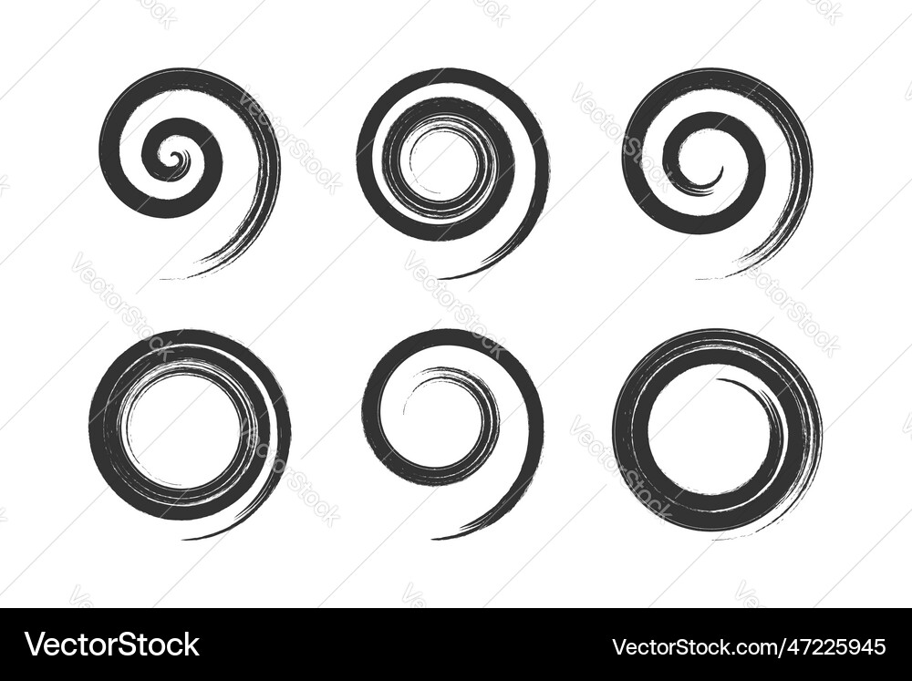 Spiral design elements Royalty Free Vector Image