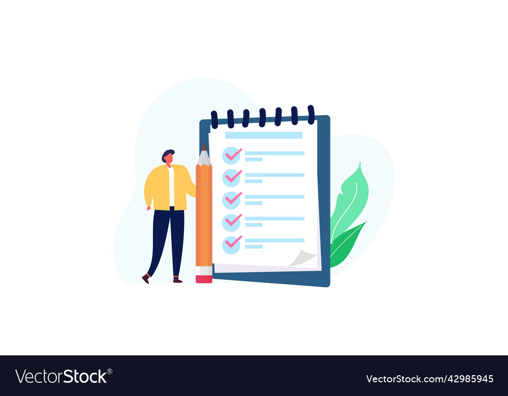Task done business concept with tiny person