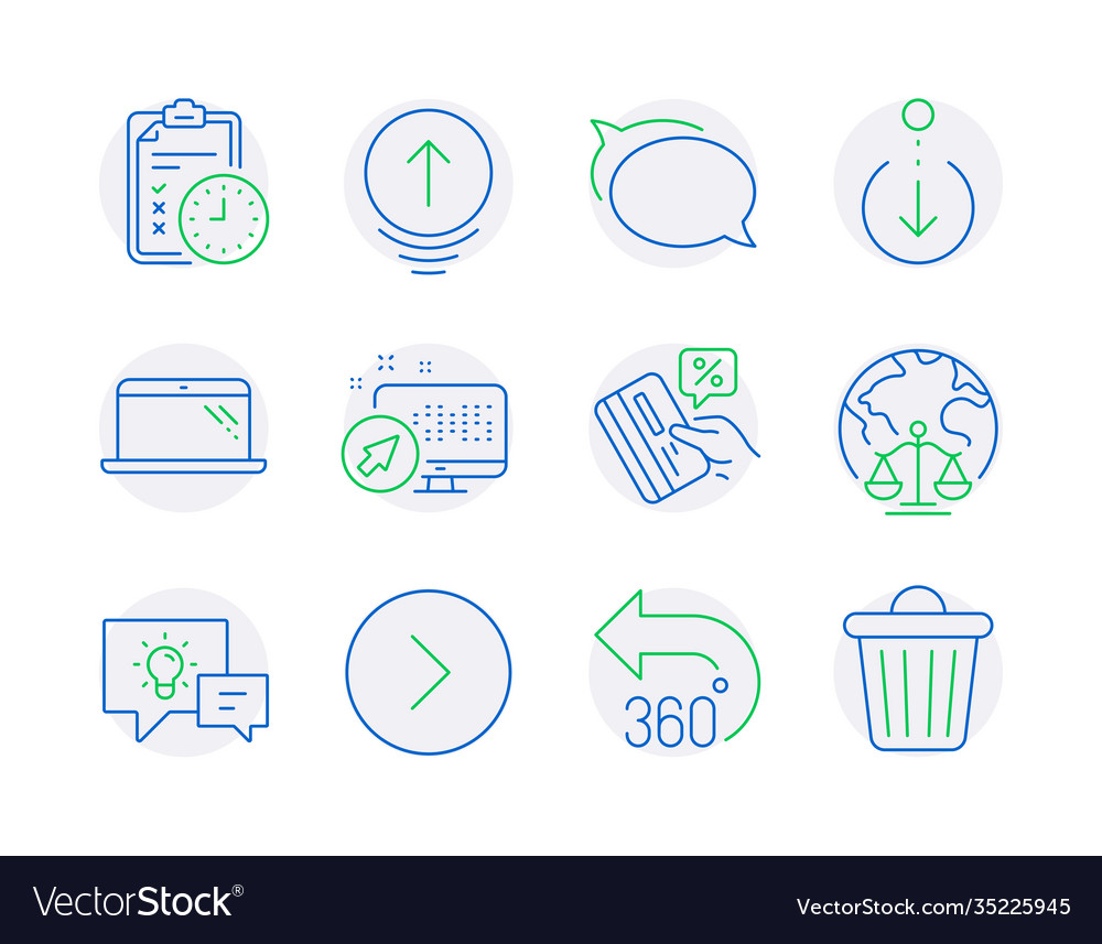 Technology icons set included icon as exam time
