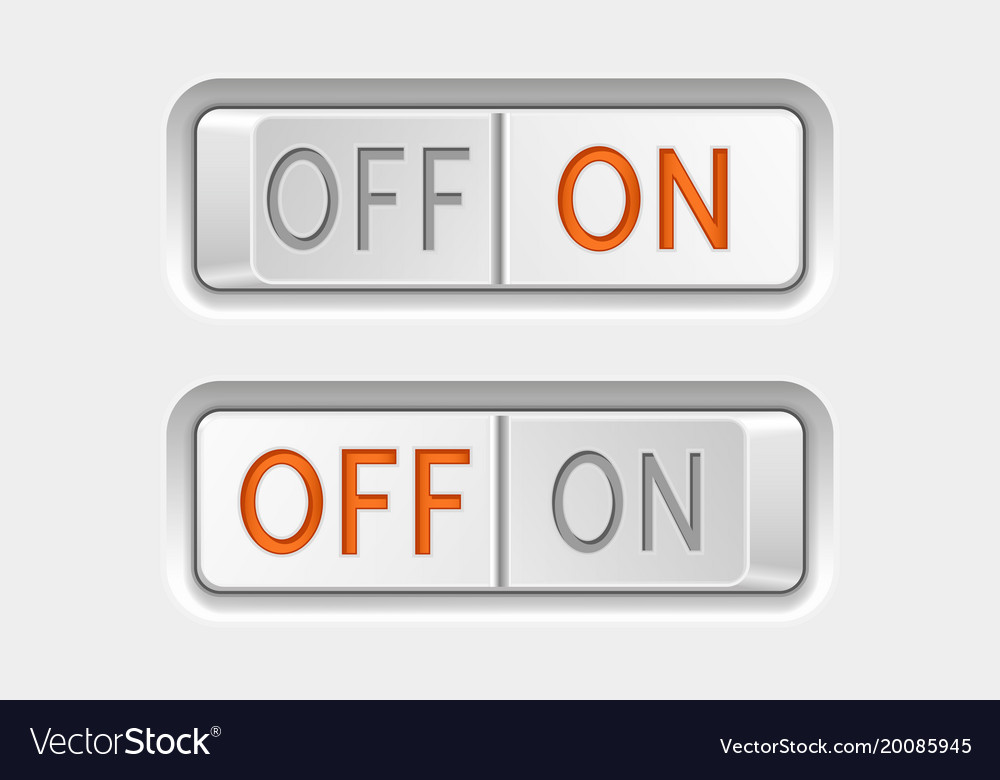 Toggle swith buttons on and off