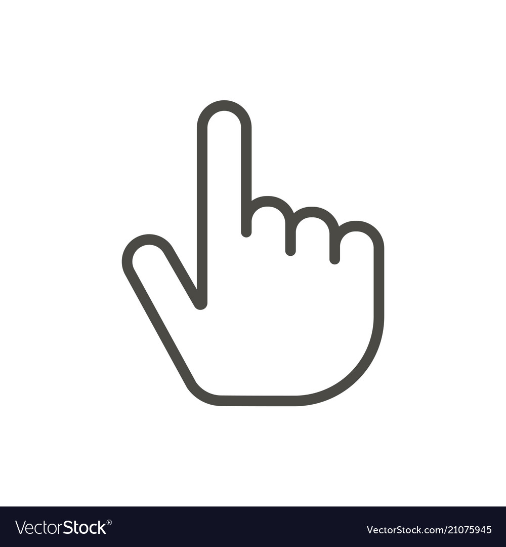 Touch Symbol - Push Line Icon