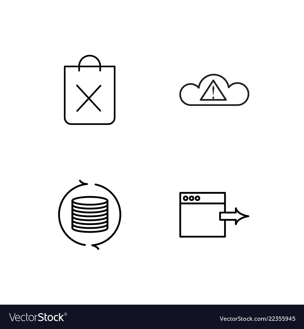 Web simple outlined icons set vector image Web simple outlined icons set