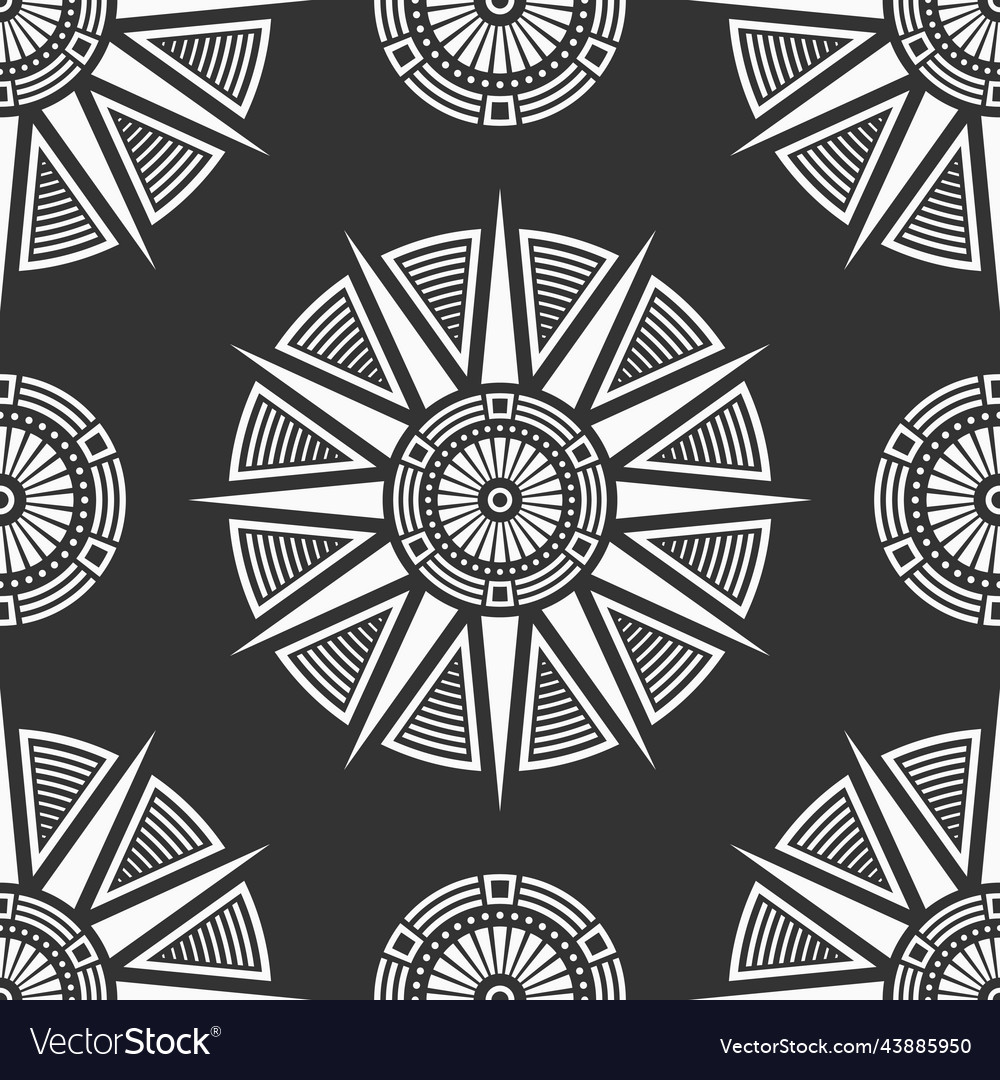 Abstract seamless pattern with round symmetrical vector image Abstract seamless pattern with round symmetrical