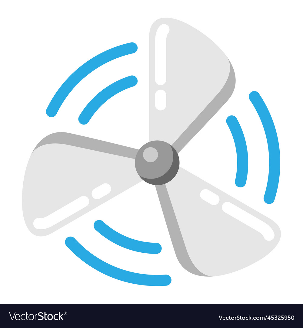 Air fan icon or image Royalty Free Vector Image