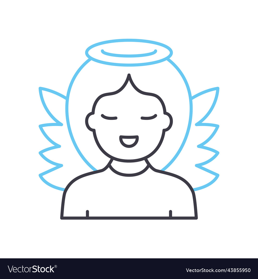 Angel line icon outline symbol