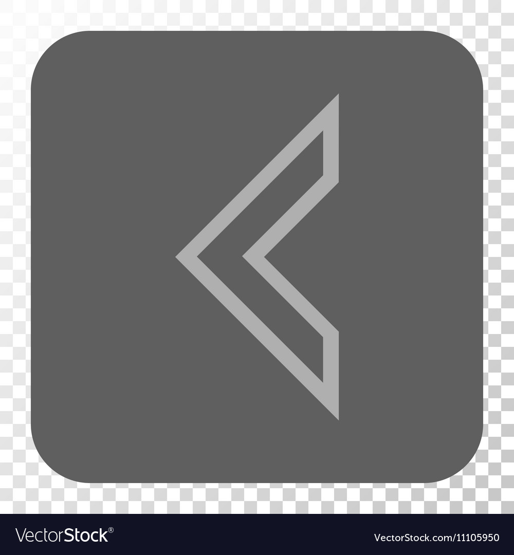 Arrowhead left rounded square button