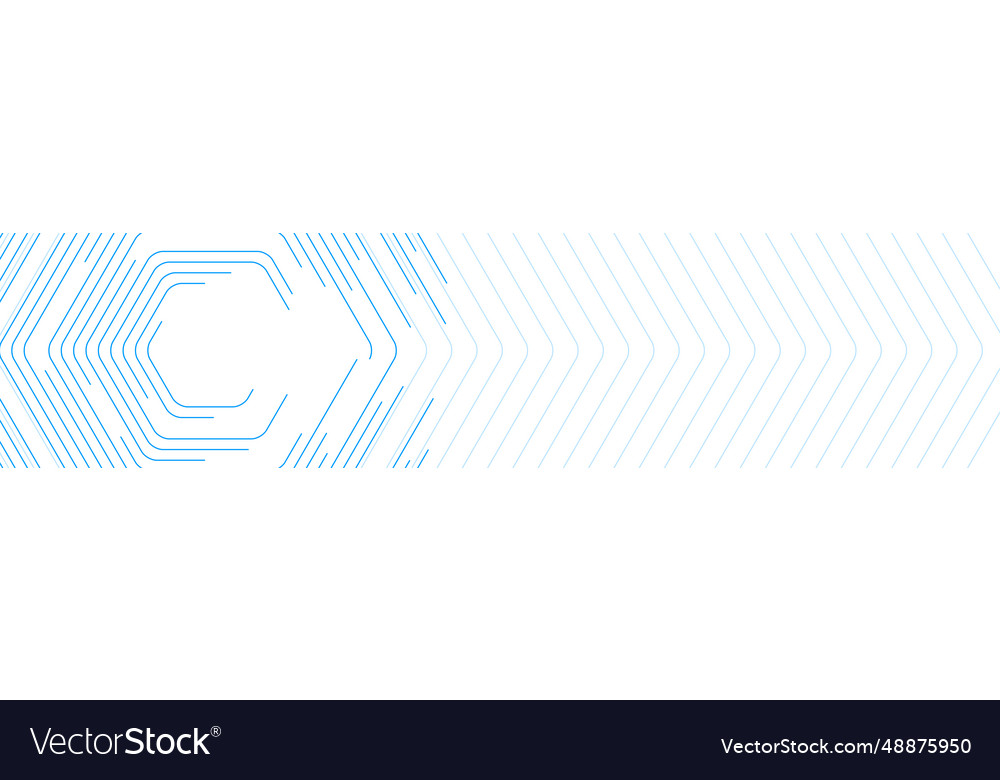 Blue hexagonal lines abstract futuristic tech vector image Blue hexagonal lines abstract futuristic tech
