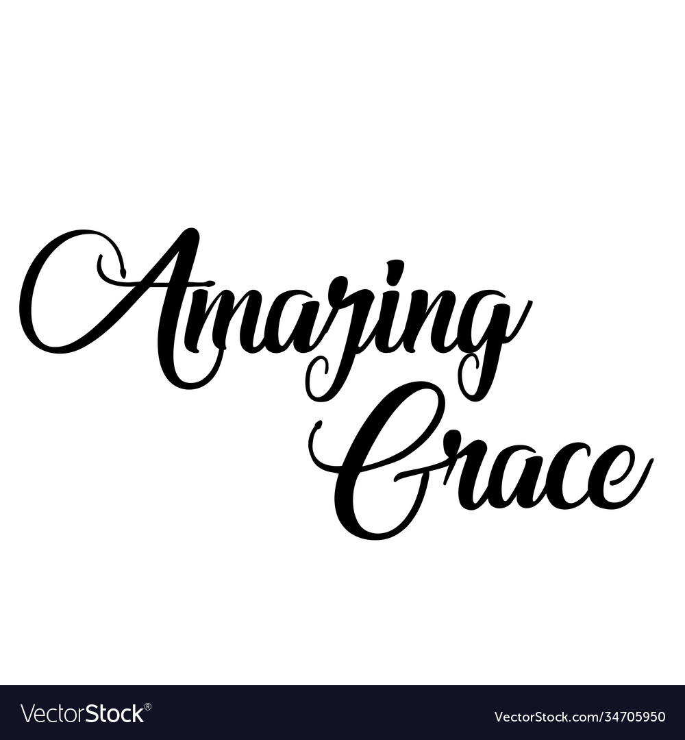 Christian quote on hope - amazing grace Royalty Free Vector