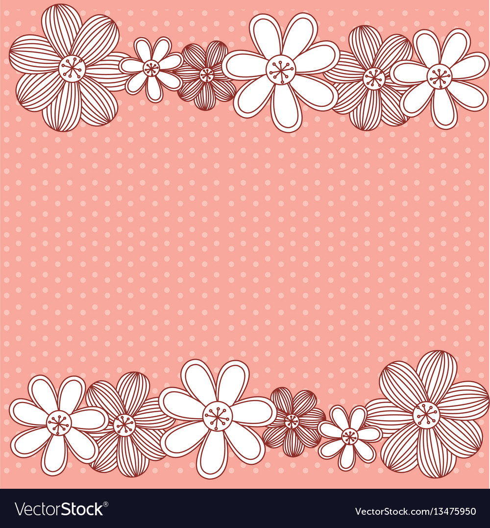 Color pattern dotted with row flowers background Vector Image Color pattern dotted with row flowers background