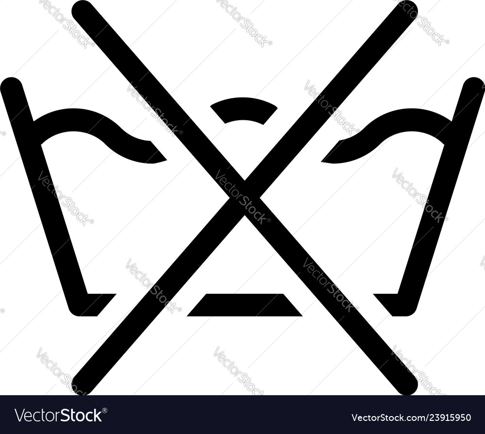Do not wash icon outline style Royalty Free Vector Image