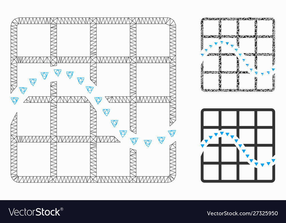 Dotted function chart mesh 2d model vector image Dotted function chart mesh 2d model