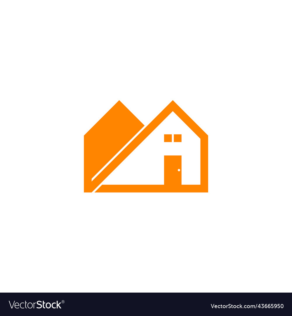 Home door window silhouette symbol icon Royalty Free Vector