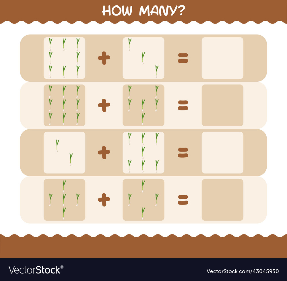 How many cartoon spring onion counting game
