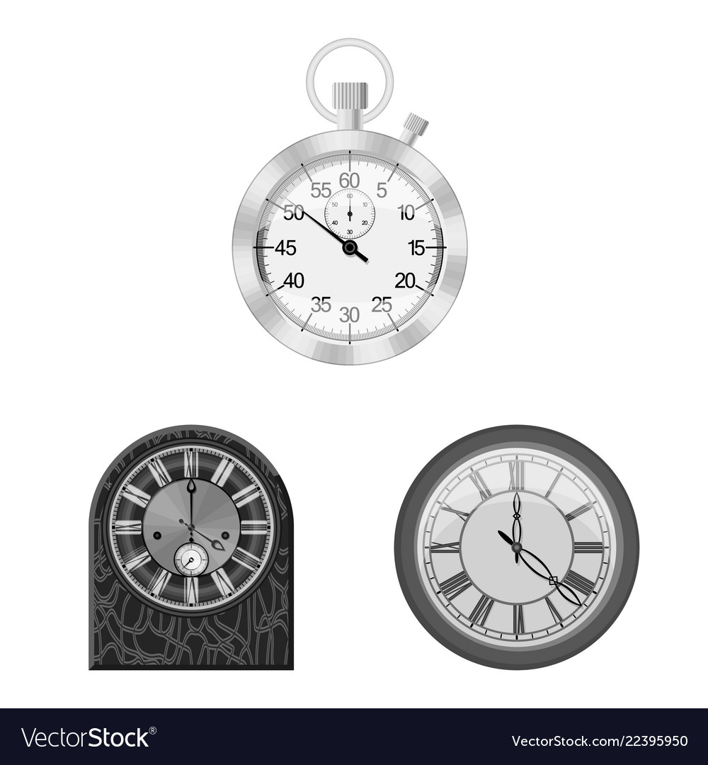 Isolated object of clock and time symbol