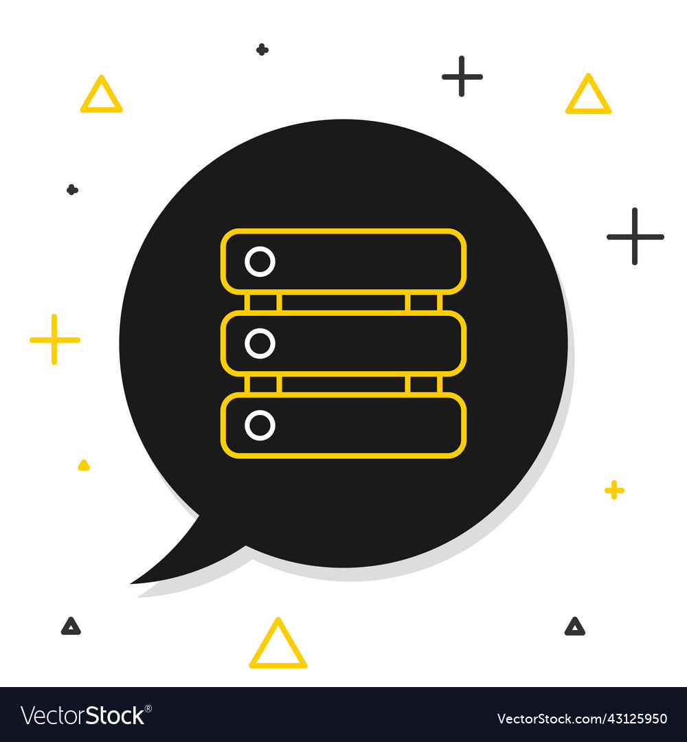 Zeilenserver Daten Webhosting-Symbol isoliert vector image Zeilenserver Daten Webhosting-Symbol isoliert