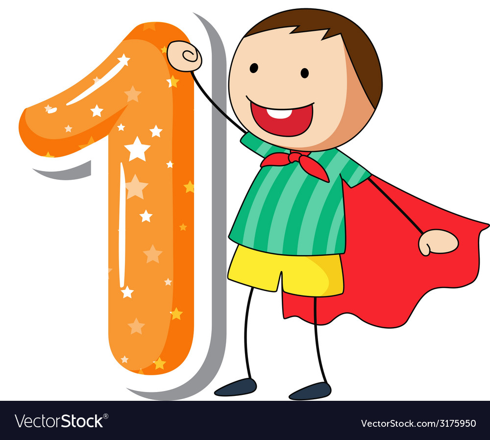 Number 1 Royalty Free Vector Image VectorStock
