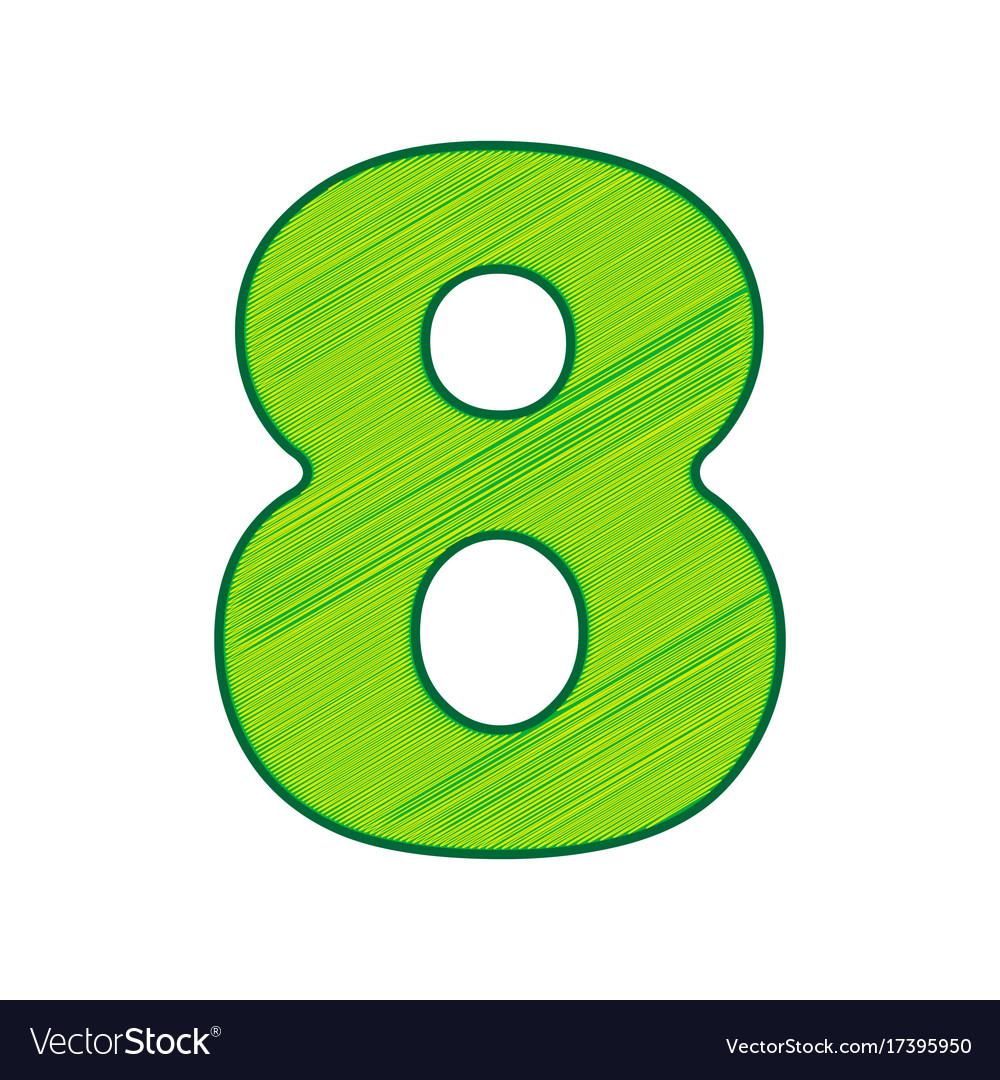 Number 8 sign design template element