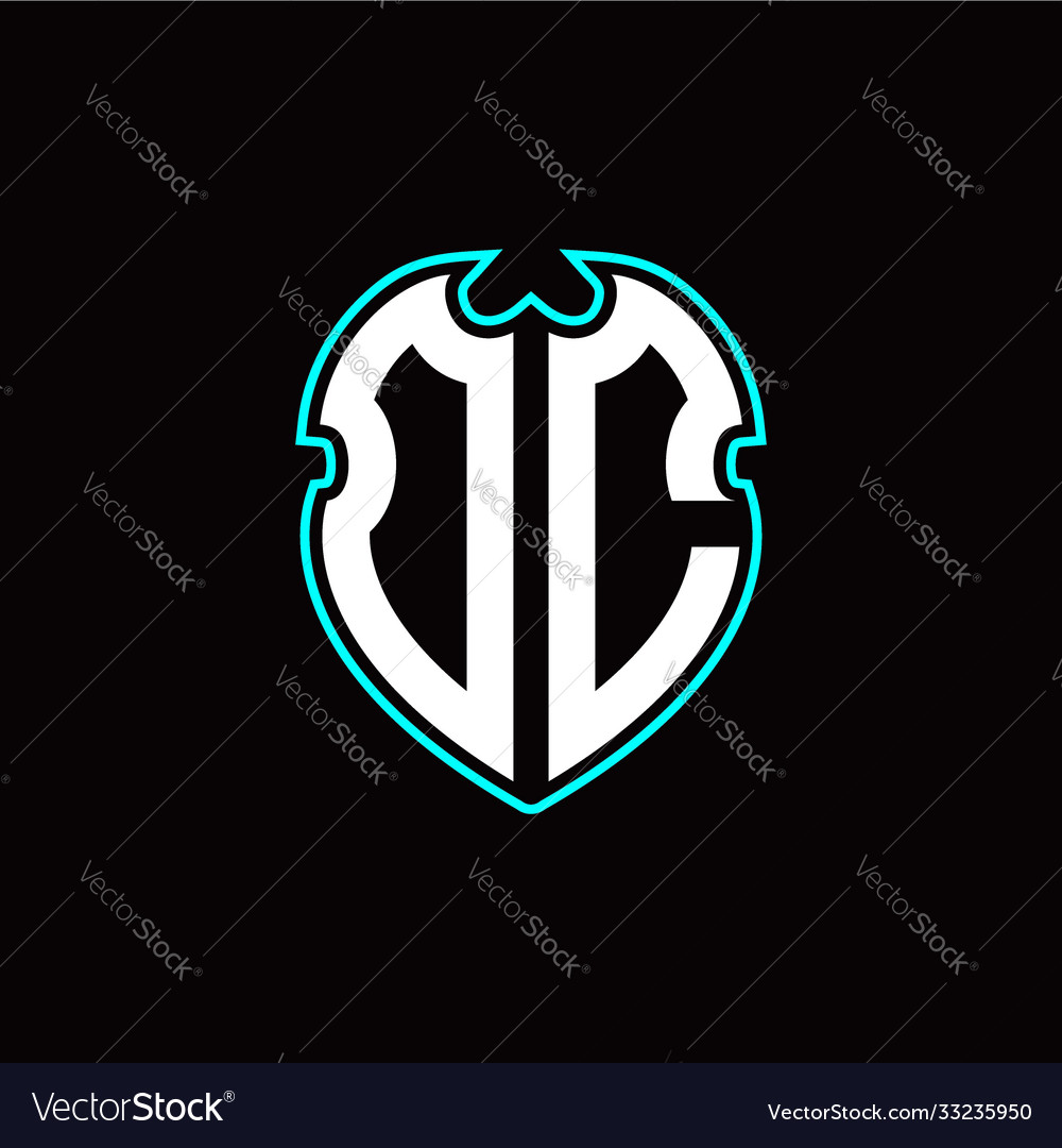 O c initial logo design with a shield shape vector image O c initial logo design with a shield shape