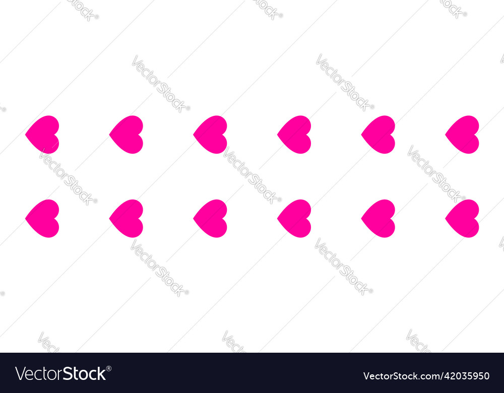 Pinkpurple seamless repeatable heart shape icon