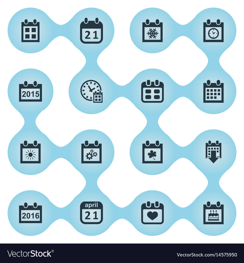 Set of simple date icons