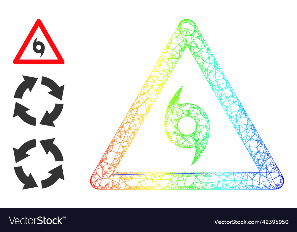 Spectrum gradient net mesh storm whirlpool warning vector image Spectrum gradient net mesh storm whirlpool warning