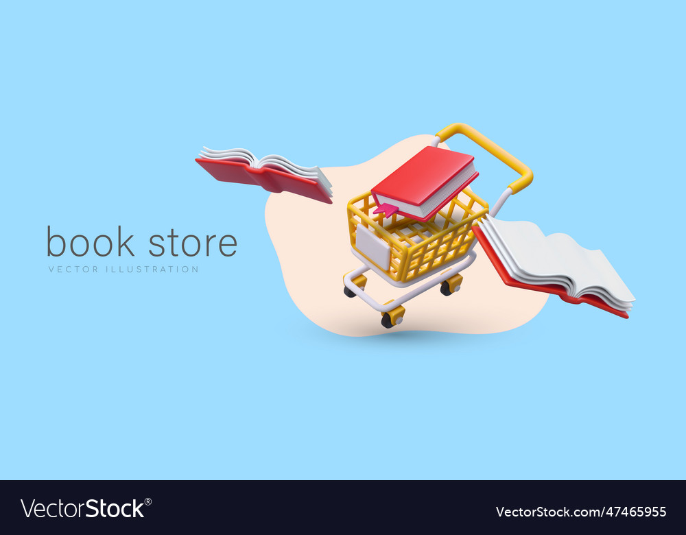 Bookstore on internet preparation for academic Vector Image