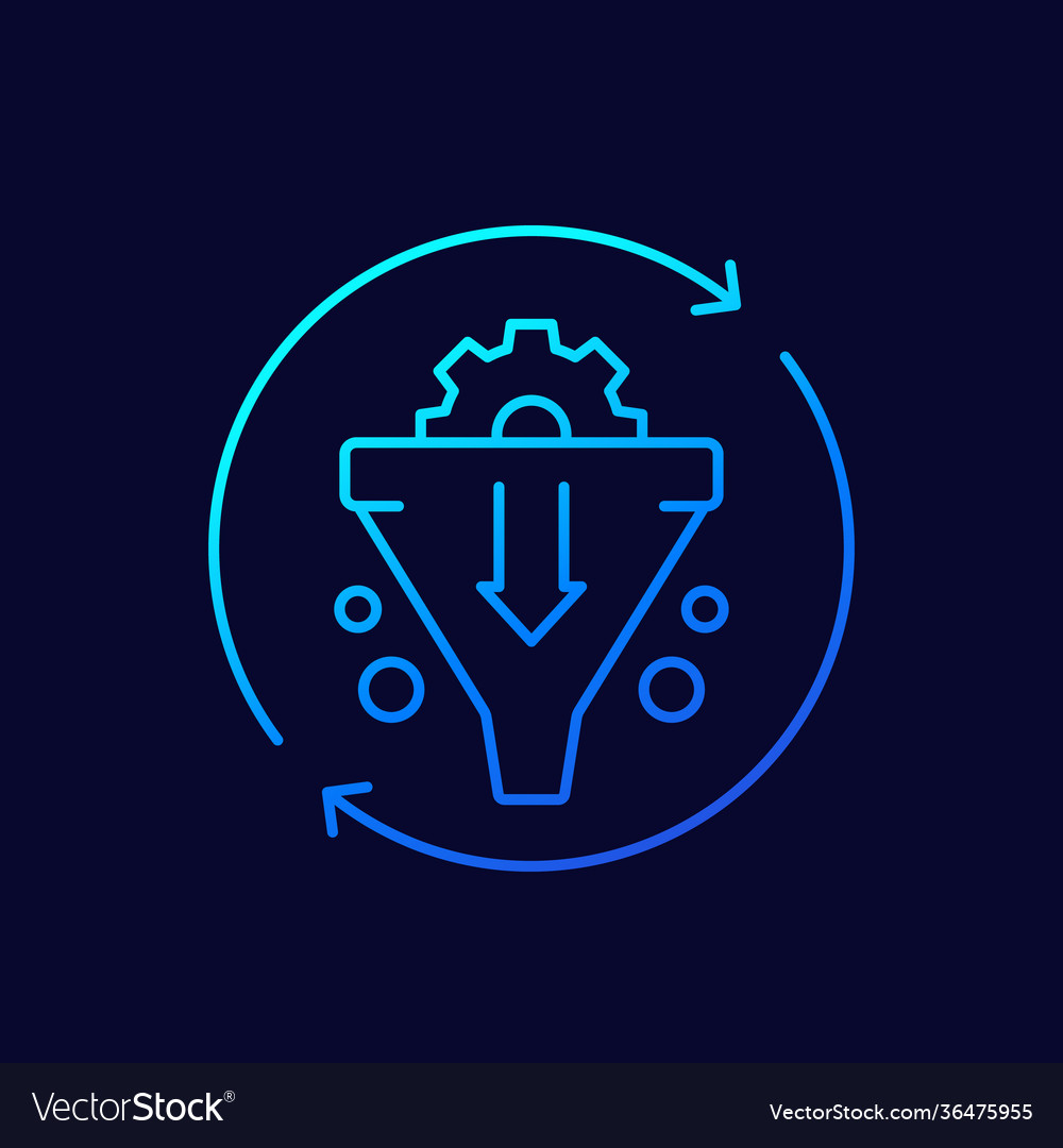 Conversion rate optimization line icon