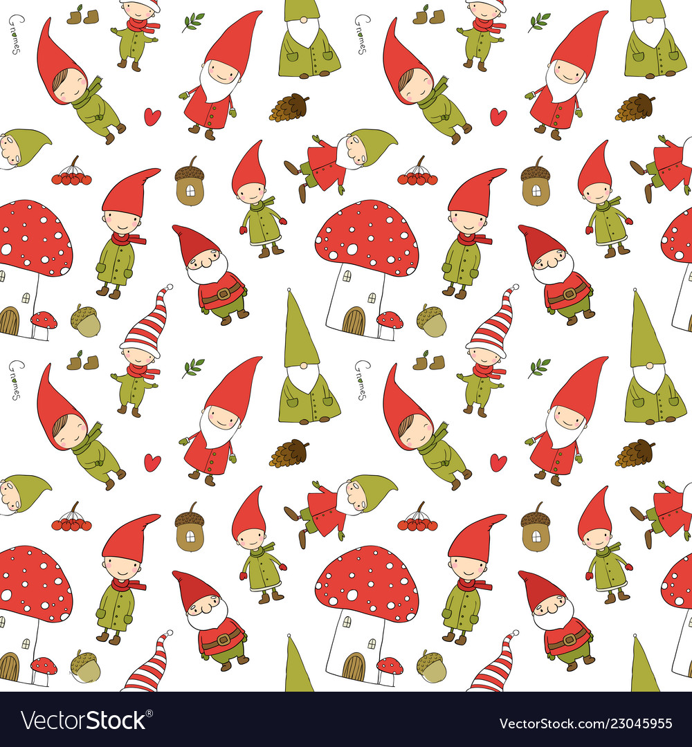 Cute Gnomes Christmas Pattern