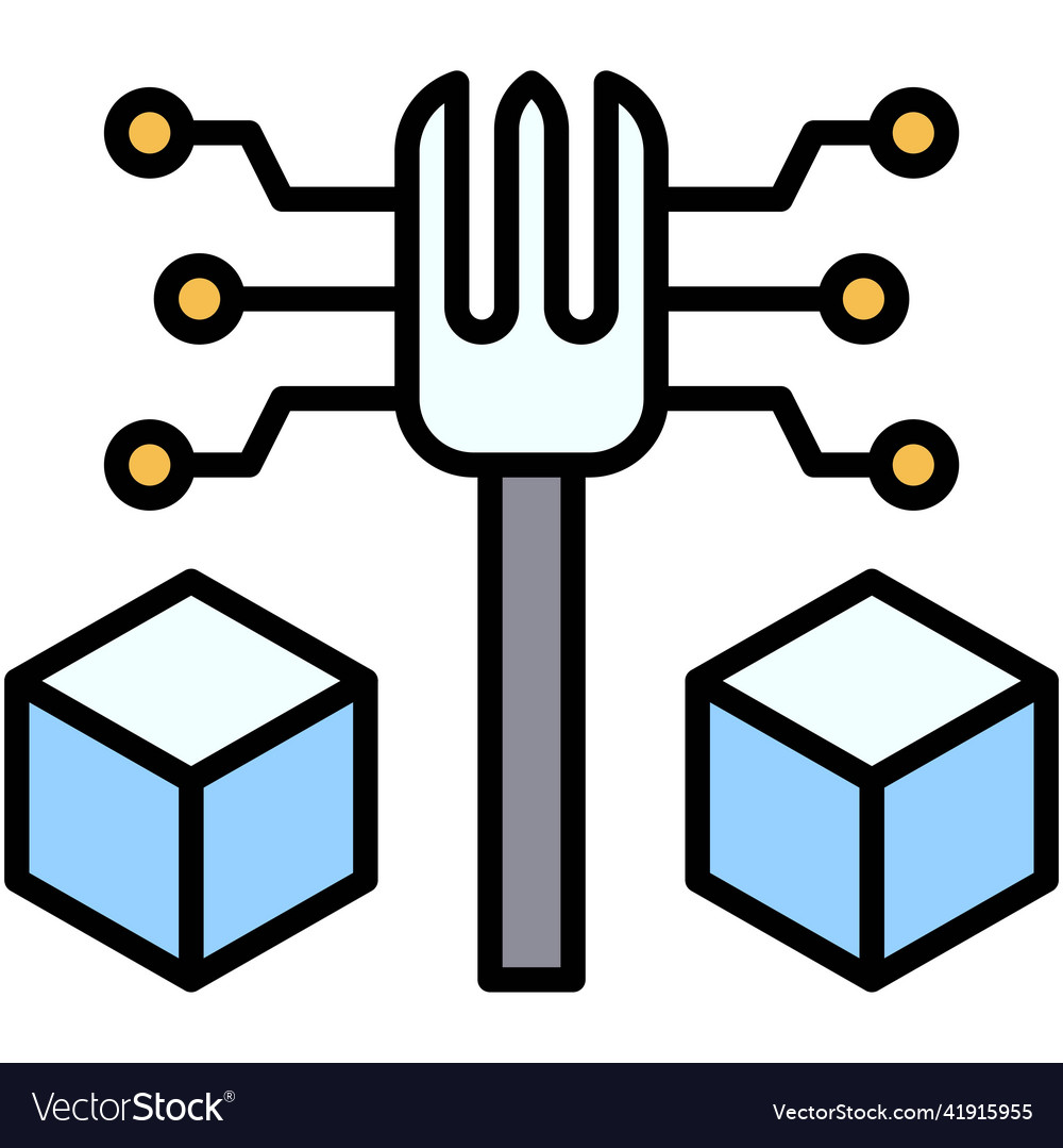 Fork icon blockchain related