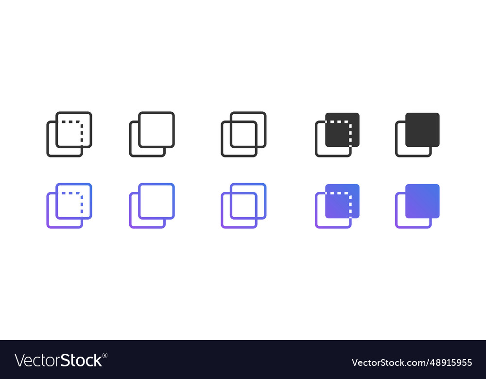 Layers and copy icon stack paper symbol flat