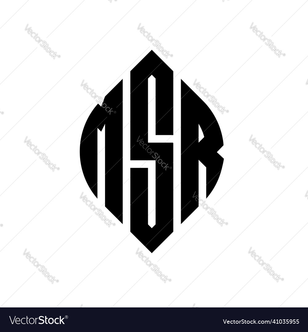 Msr circle letter logo design Royalty Free Vector Image