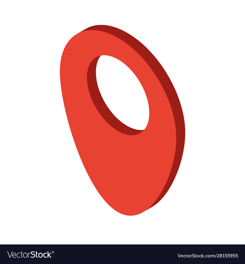 Pin pointer location isolated icon