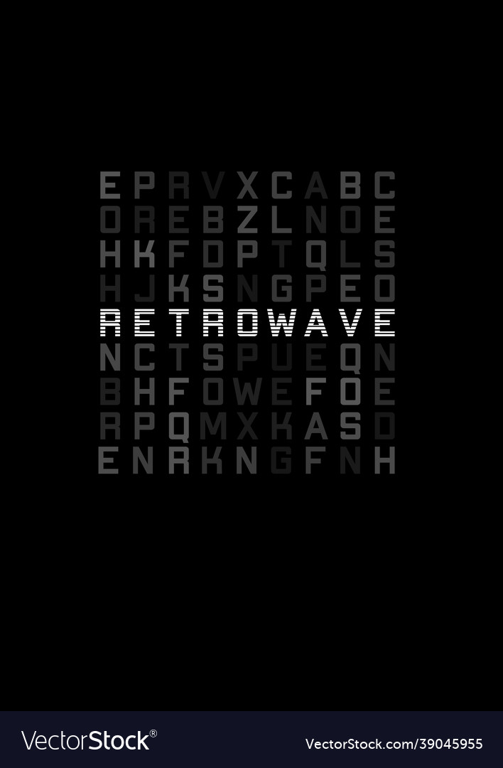 Retrowave t-shirt and apparel design with blocks