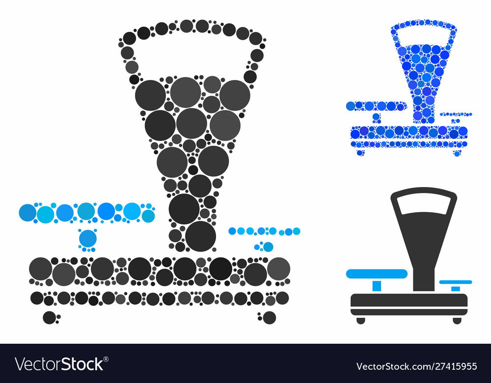 Scales mosaic icon circle dots vector image Scales mosaic icon circle dots