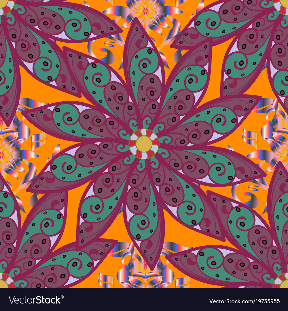 Seamless colour spring theme pattern