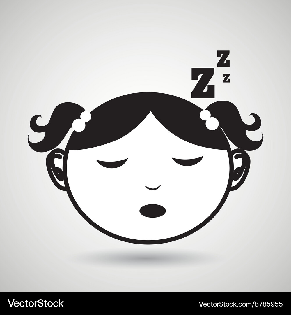 Microsleep Vector Sleeping concept design Royalty Free Vector Image