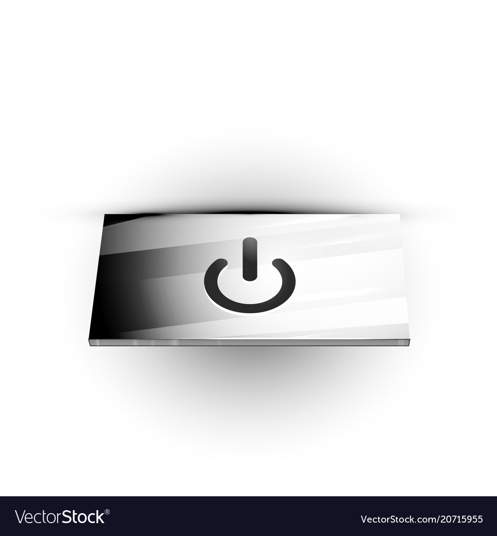Start power button ui icon design on off symbol vector image Start power button ui icon design on off symbol