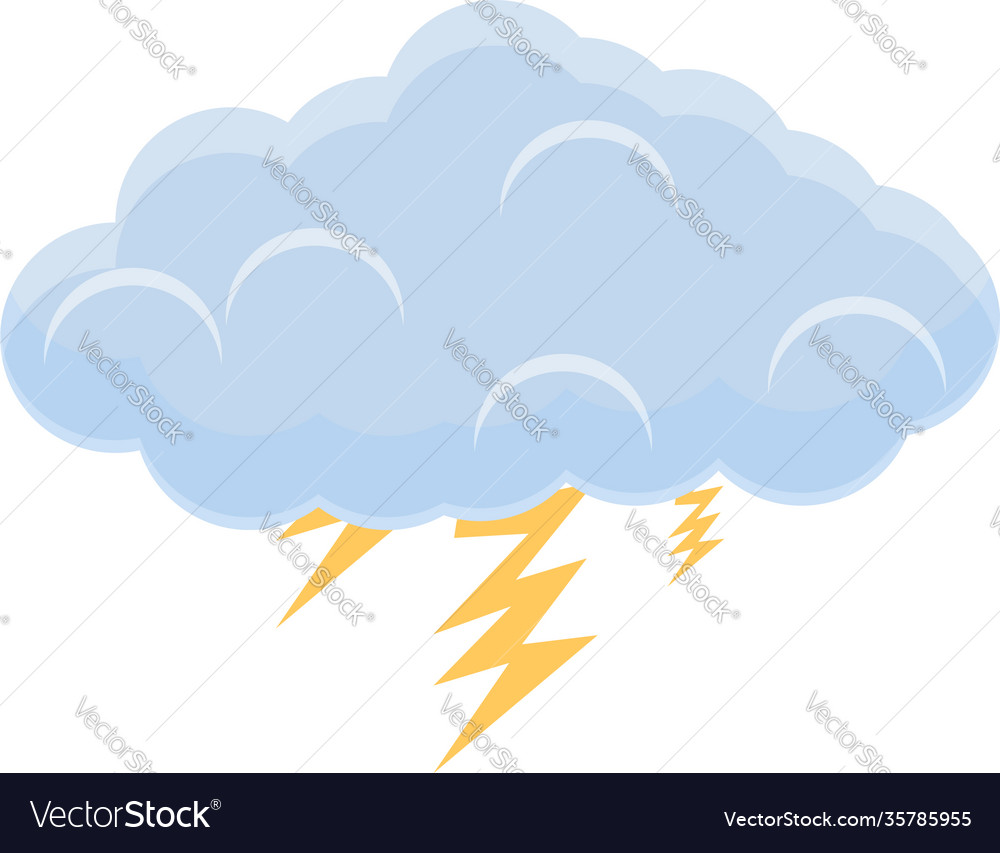 Thundercloud icon cartoon style Royalty Free Vector Image