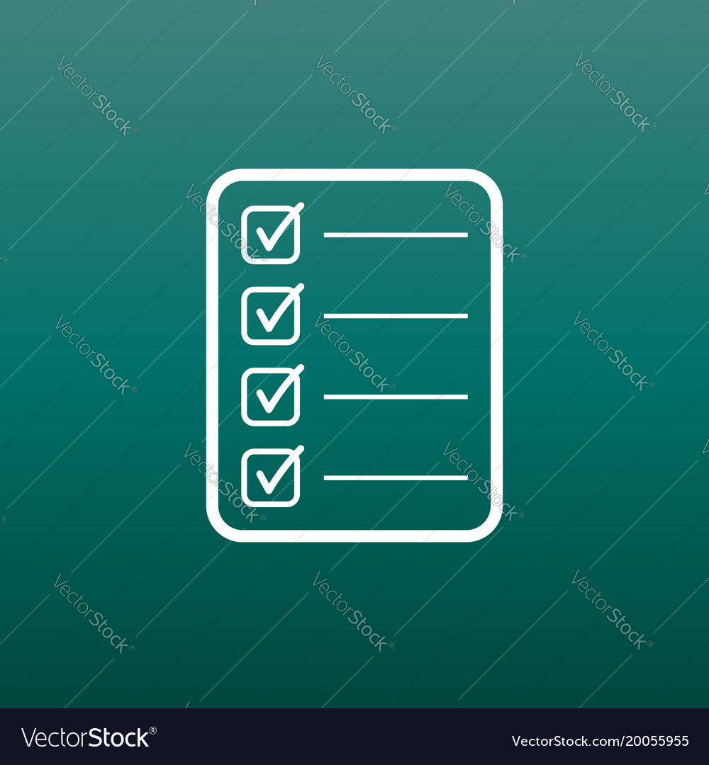 To do list icon checklist task in flat style