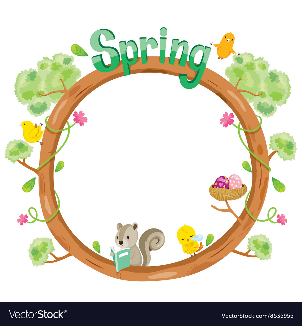 Tree with animal on circle frame